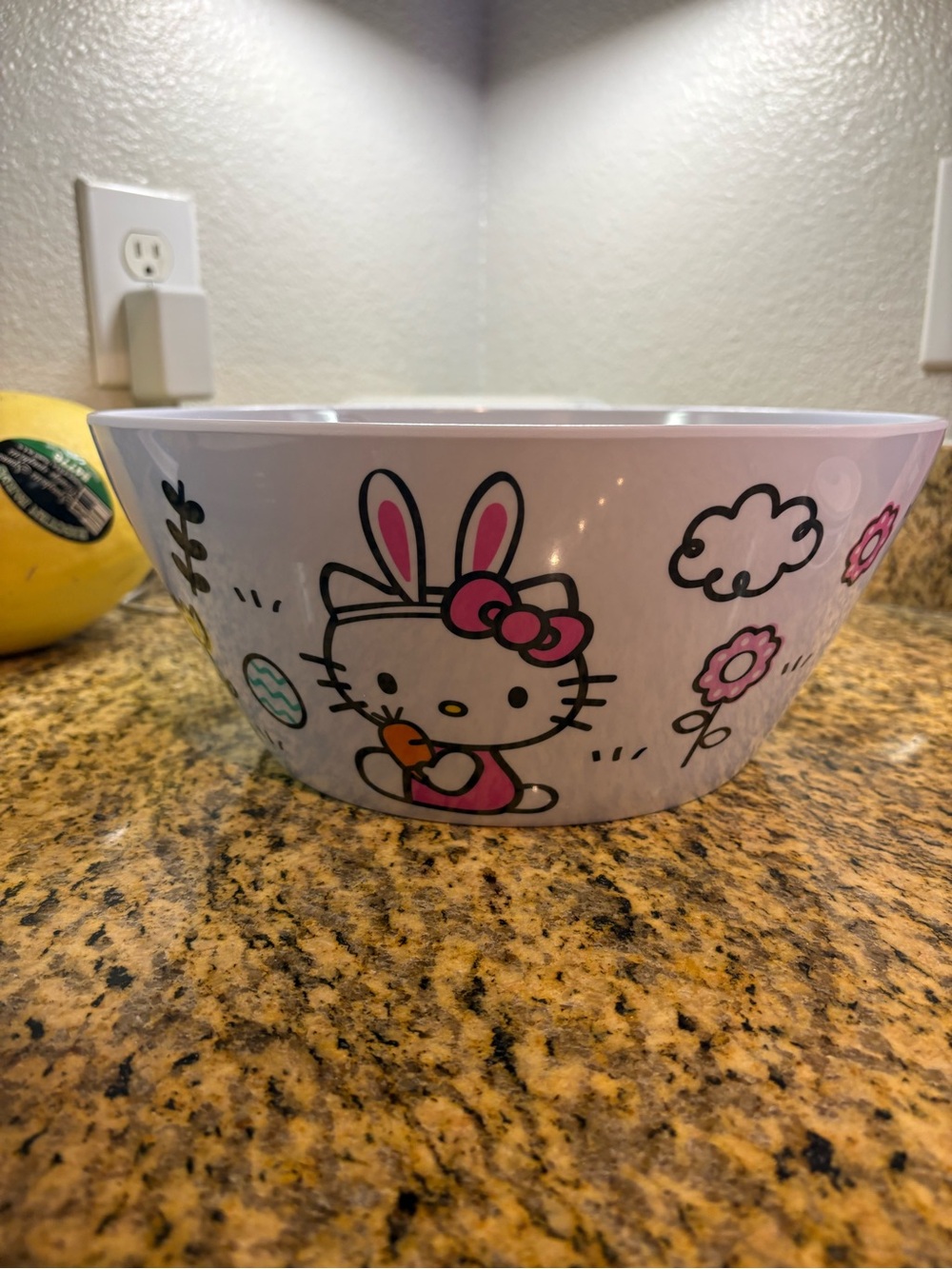 Hello Kitty Pink Easter Bunny Melamine Serving Bowl 🎀🐇💗